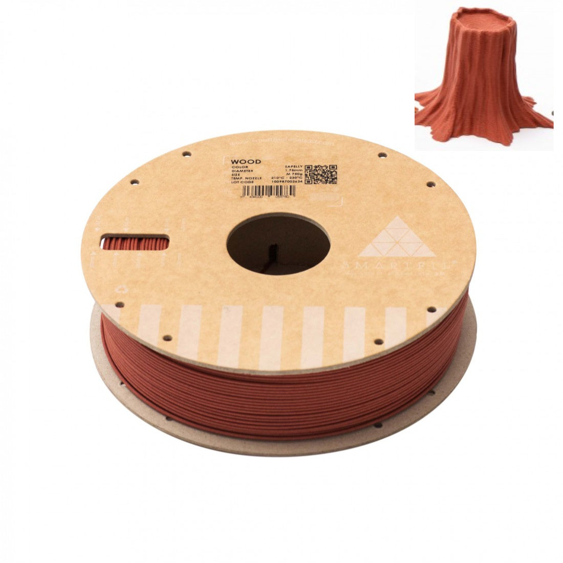 Wood PLA filament, 3D printer filament 1.75 mm filament, 0.6 kg