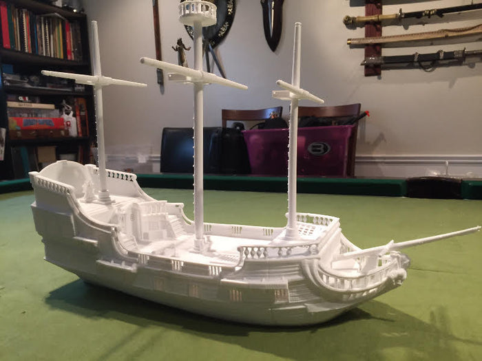 A boat and a Settlers of Catan game board printed from Filaments.ca filament by Steeve t