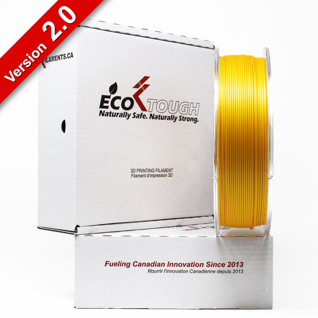 EcoTough Silk Gold PLA 3D Printing Filament Canada